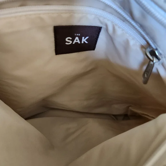 The Sak Crocheted Crossbody Shoulder Bag Cream Beaded Boho - Picture 9 of 9